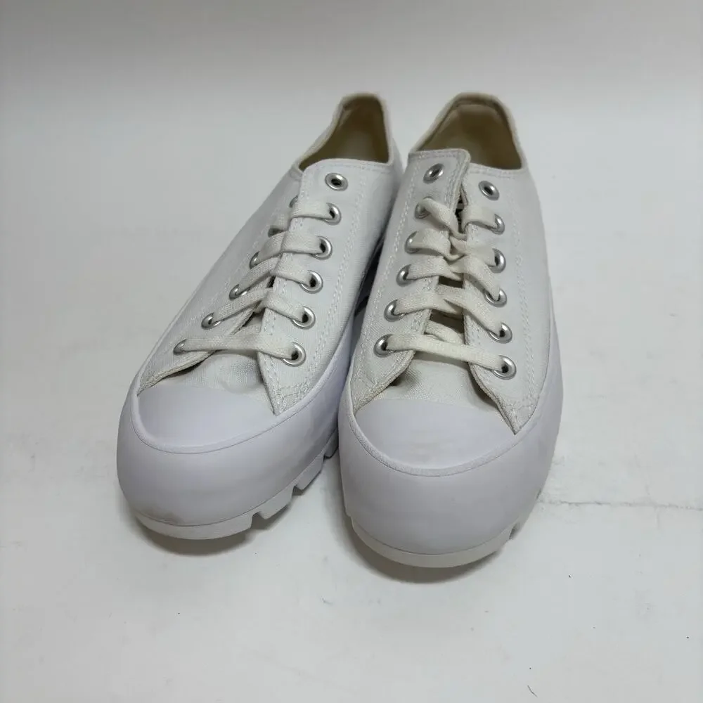Converse Chuck Taylor All Star Lugged Ox Womens Size 8 White Canvas Sneakers - Picture 4 of 7
